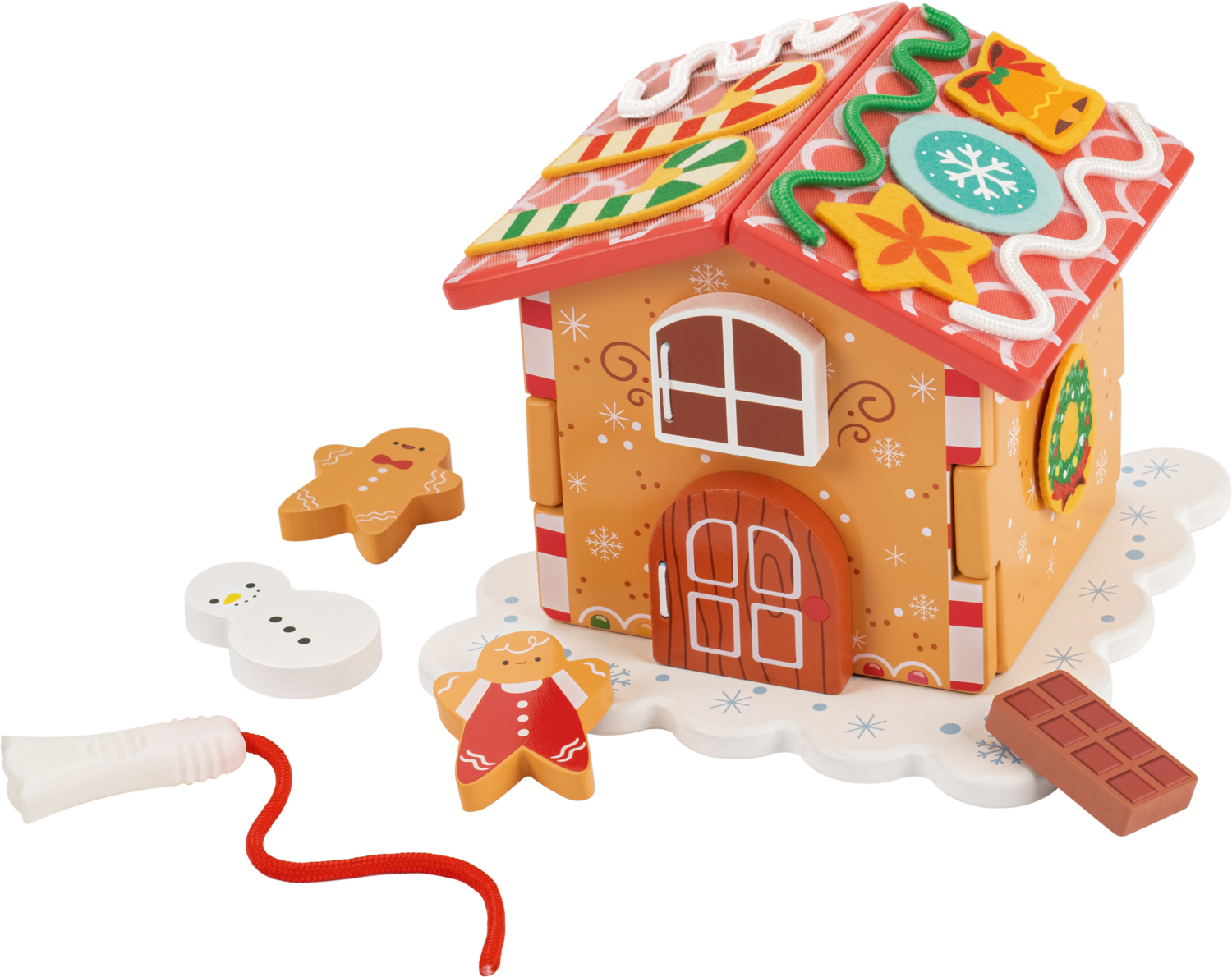 LUPILU® Drewniane artykuły spożywcze do zabawy (Domek z piernika)