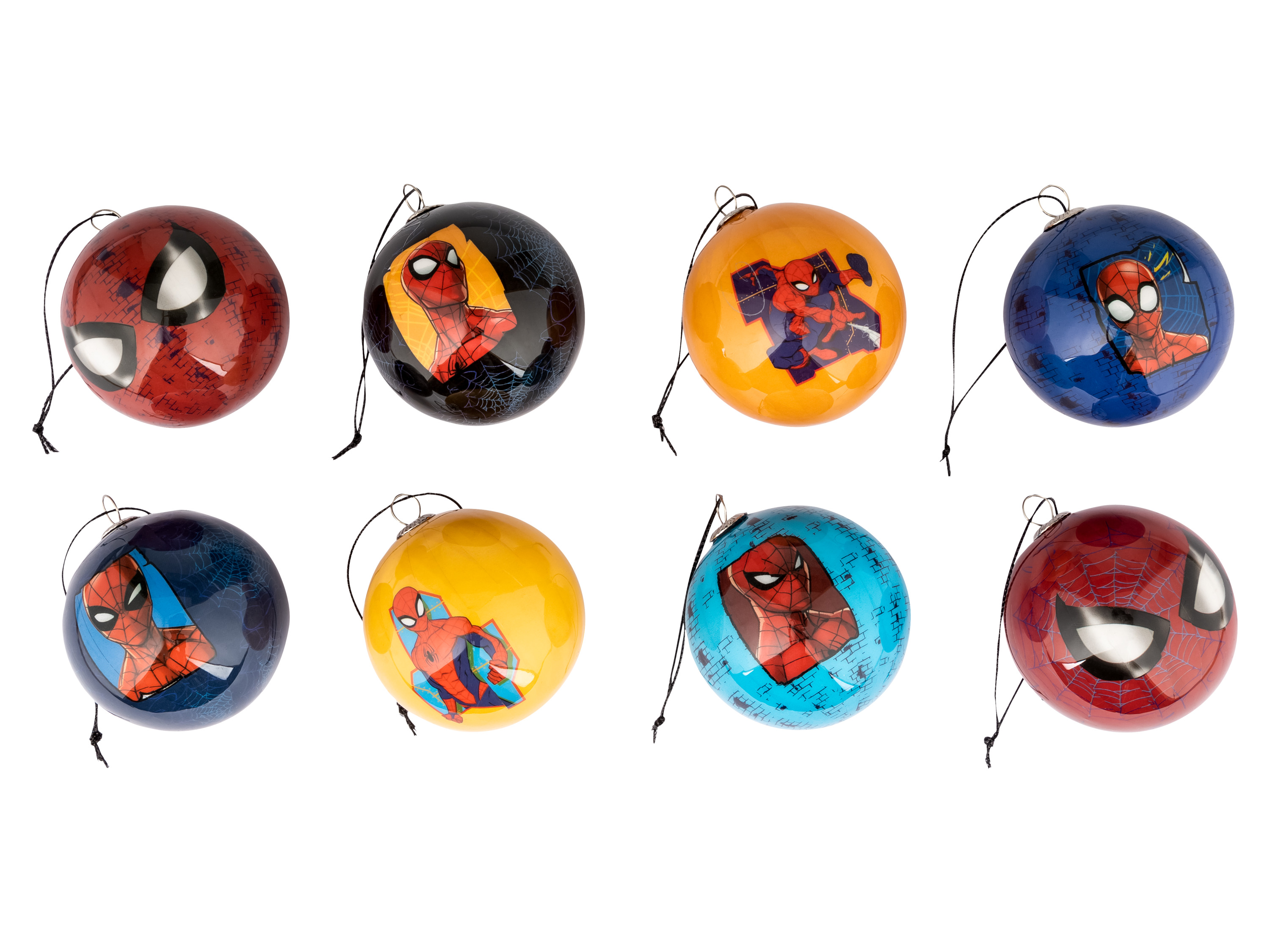 DISNEY Zestaw 8 bombek świątecznych (Spiderman)