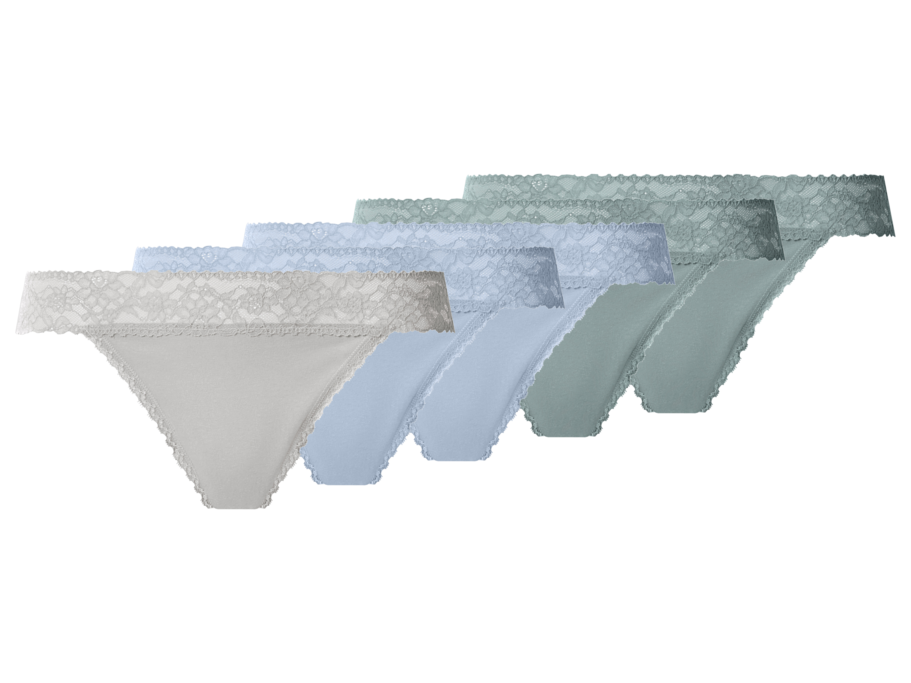 esmara® Stringi damskie z bawełną, 5 par