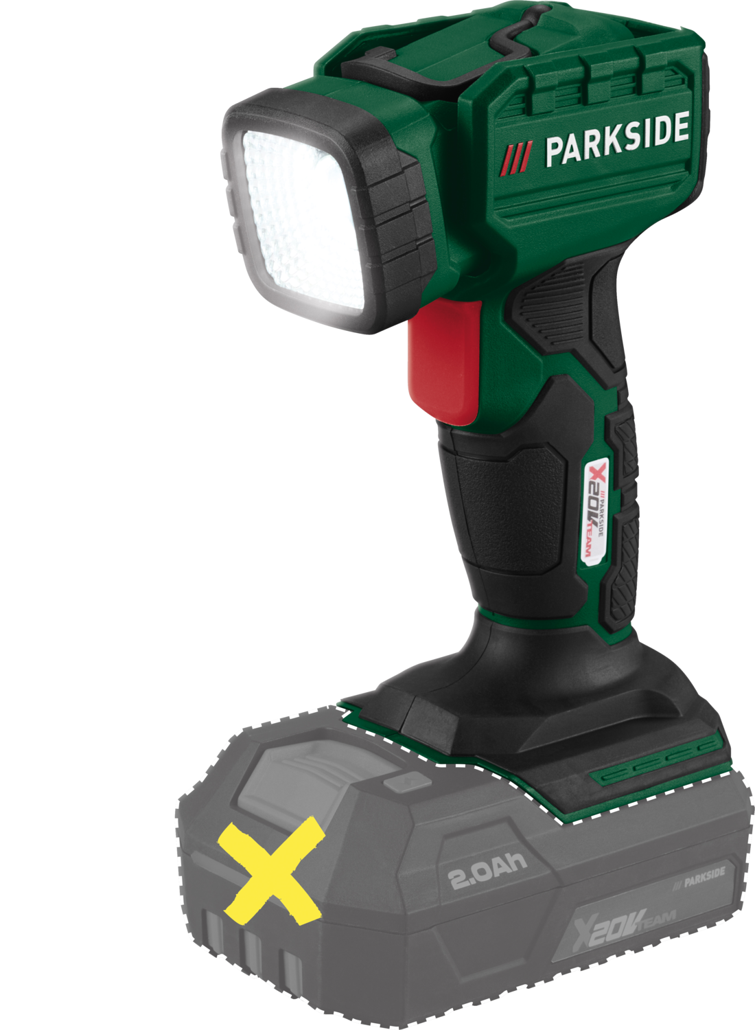 PARKSIDE® Akumulatorowa lampa ręczna (lub warsztatowa) 20 V (20V PLHLA 20 Li A1)