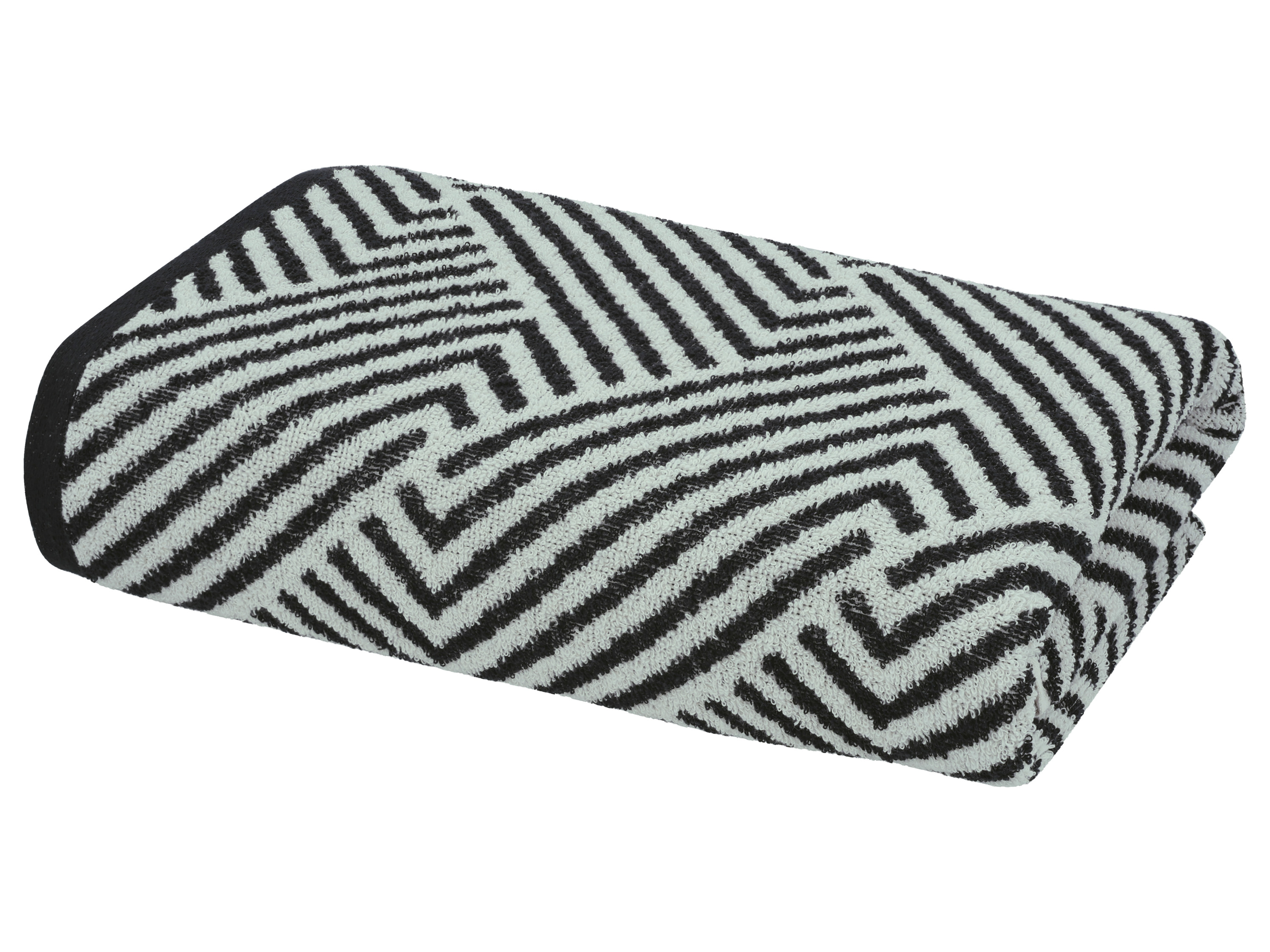 LIVARNO® Ręcznik kąpielowy frotte, 70 x 140 cm (Wzorzysty/czarny)