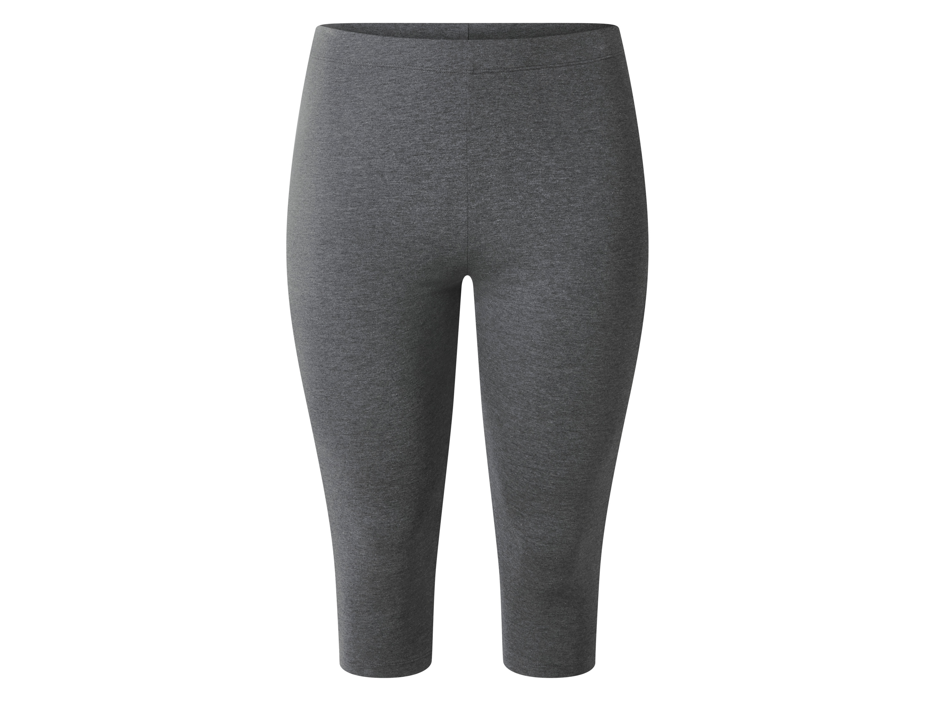 esmara® Legginsy 3/4 damskie z bawełną (Szary, L(44/46))