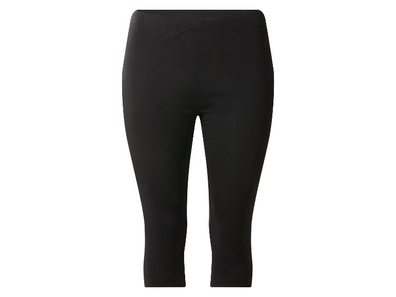 Czarne legginsy capri z elastycznym pasem
