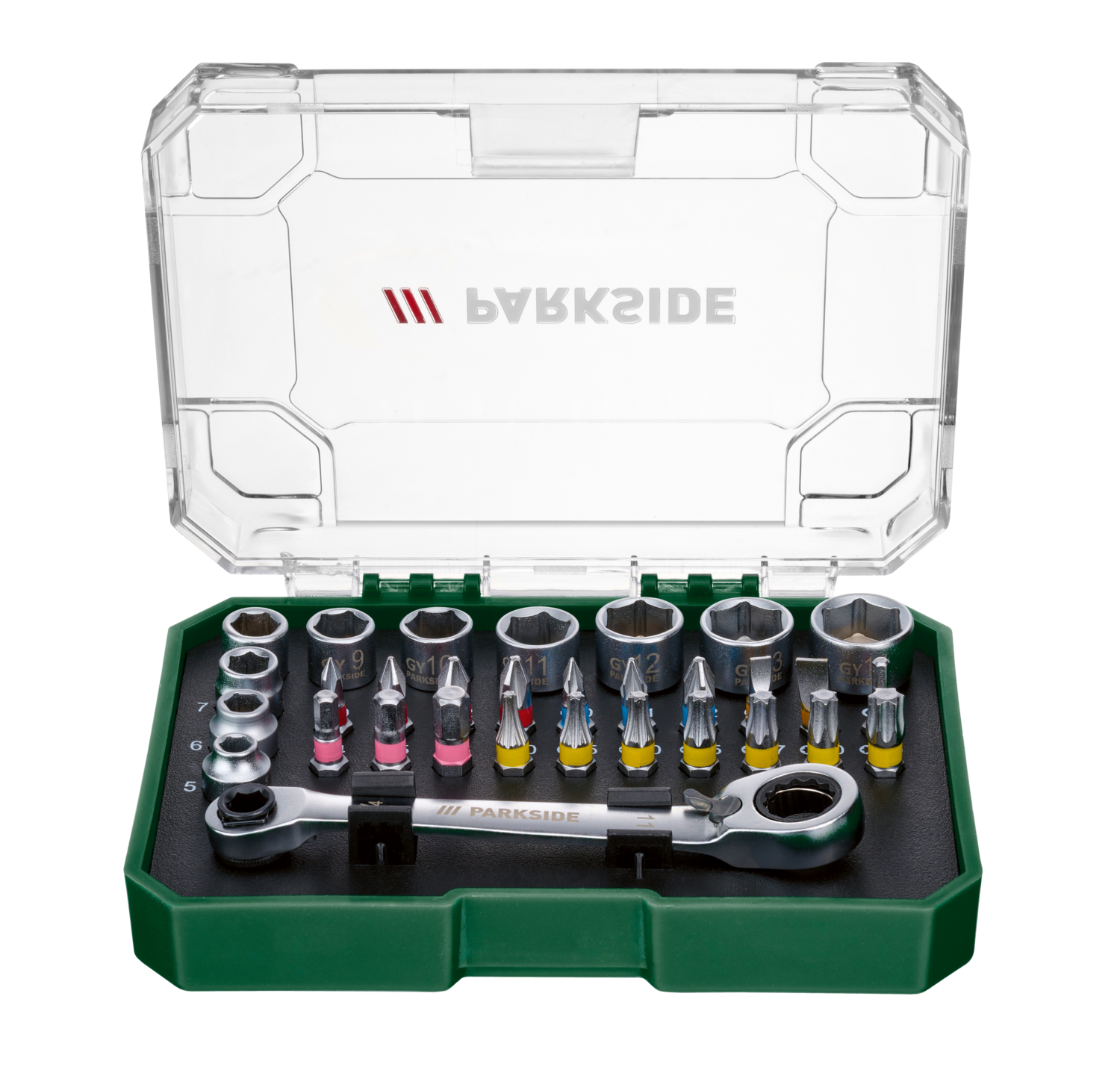 PARKSIDE® Zestaw kluczy nasadowych przelotowych, 31 elementów