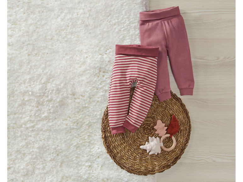 Pełny ekran: lupilu® Spodnie dresowe niemowlęce z bawełny organicznej, 2 pary - zdjęcie 4