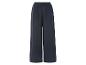 Eleganckie, szerokie spodnie w kolorze granatowym.