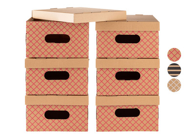 UNITED OFFICE® Pudełka do przechowywania, składane, 6 sztuk