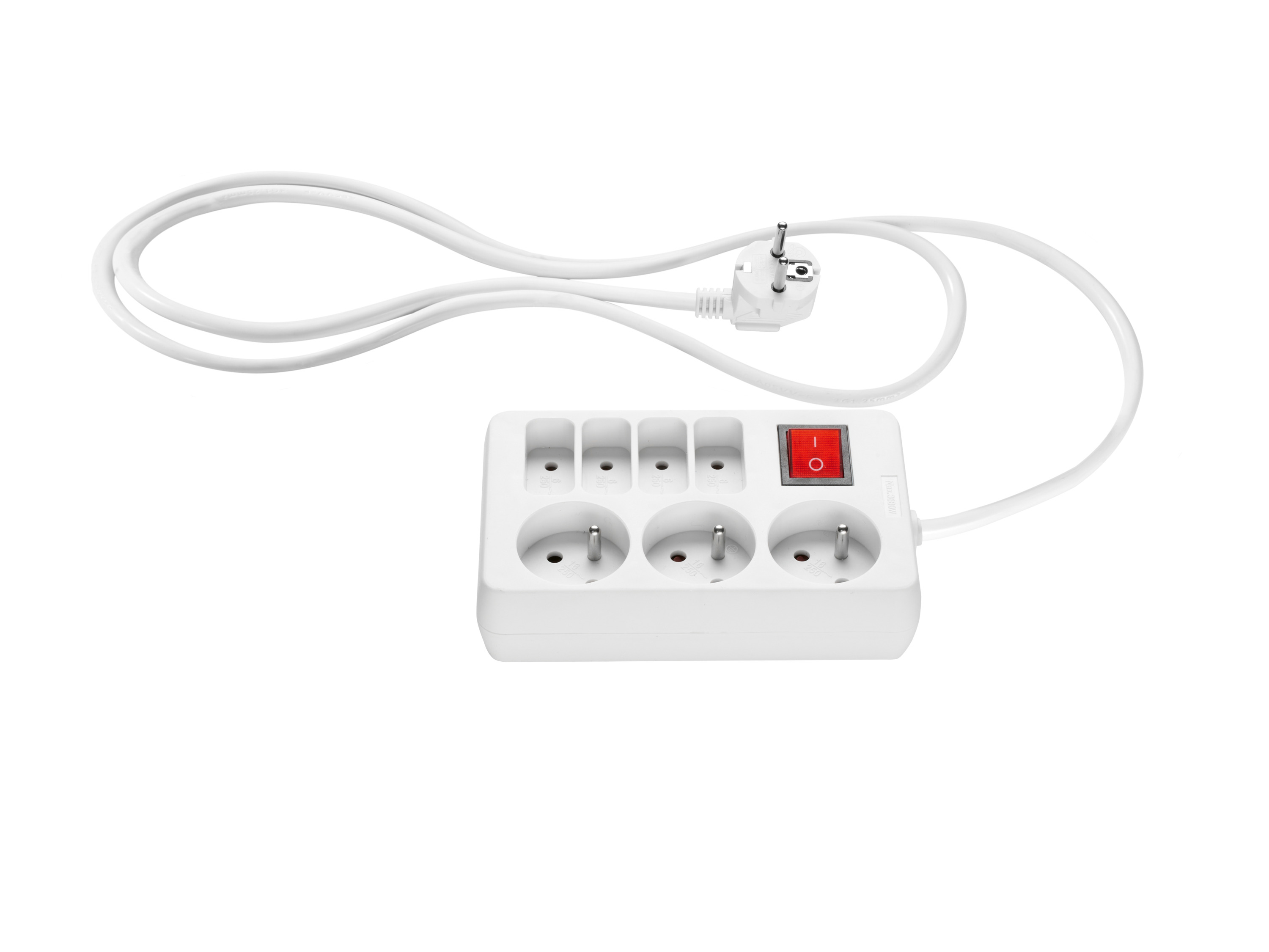 TRONIC® Listwa lub zestaw listw zasilających (7 gniazd, Biały)