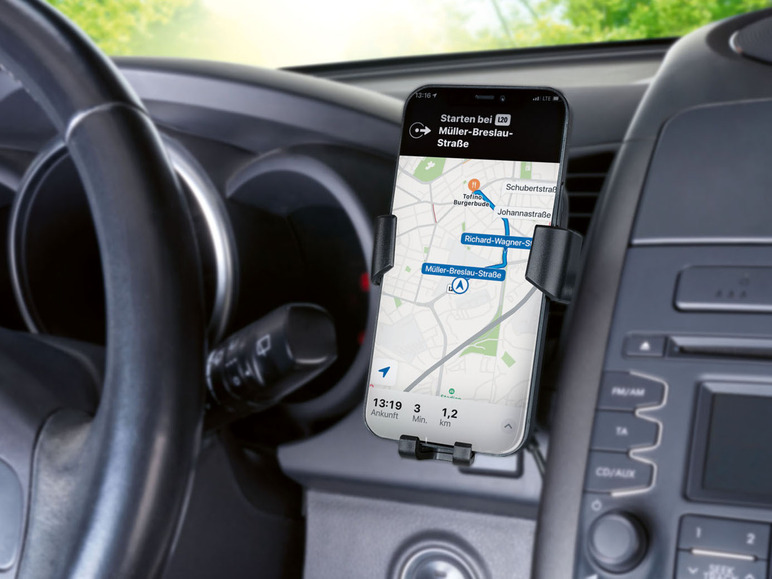 Pełny ekran: TRONIC® Uchwyt samochodowy na smartfona, 10 W, z ładowarką QI - zdjęcie 2