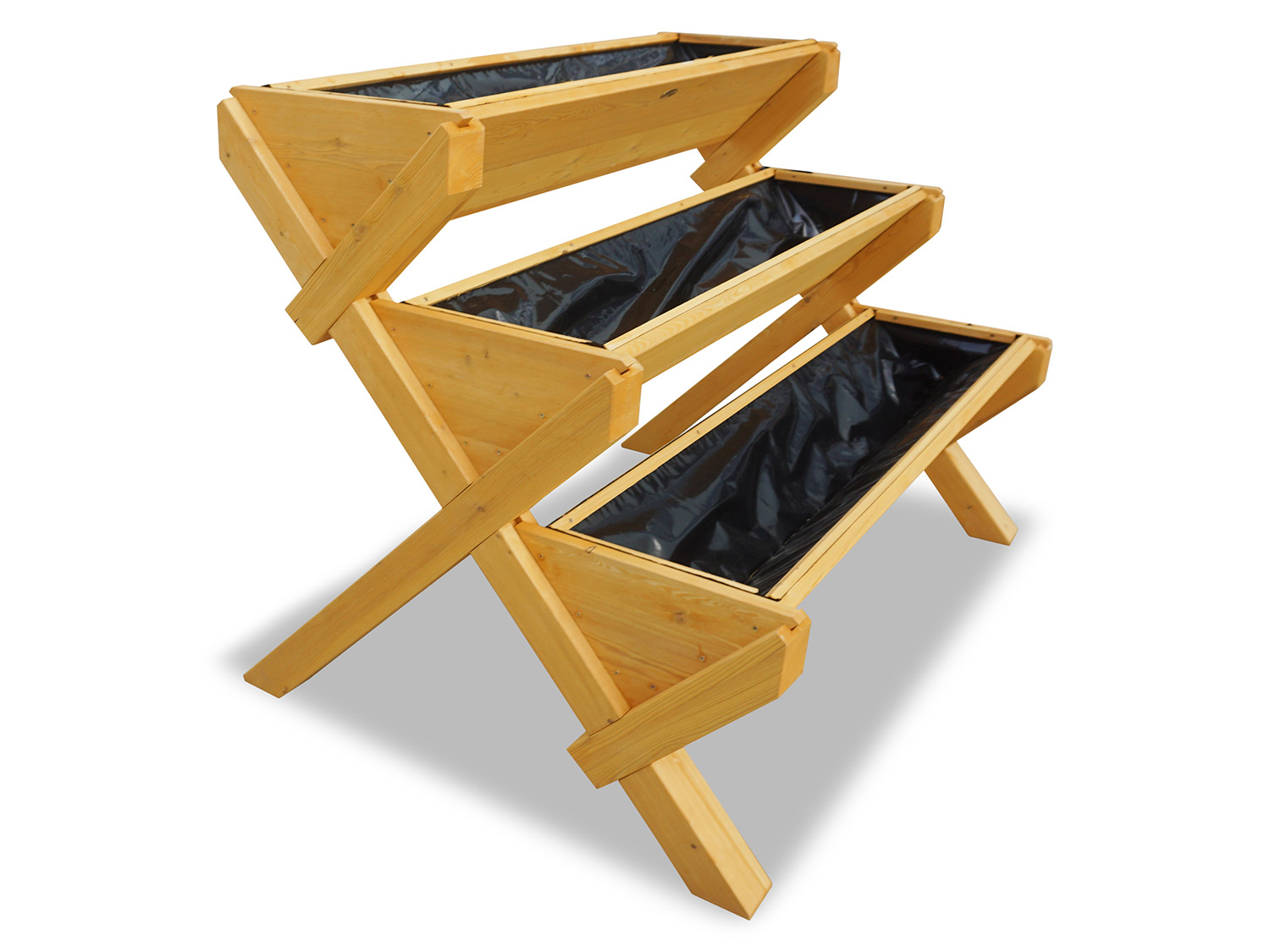 HABAU Podwyższona grządka Trio, z drewna modrzewiowego, 110 x 74 x 89 cm