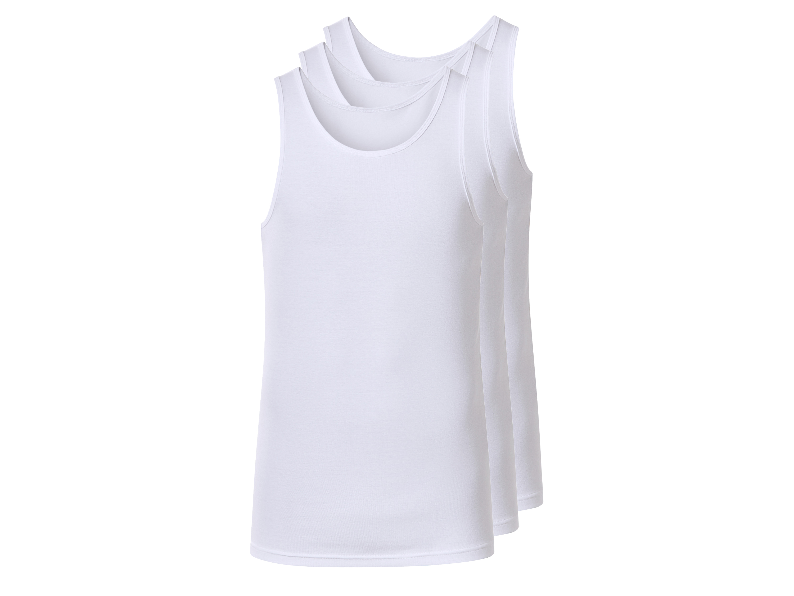 esmara Men Podkoszulki męskie z bawełny, 3 sztuki 