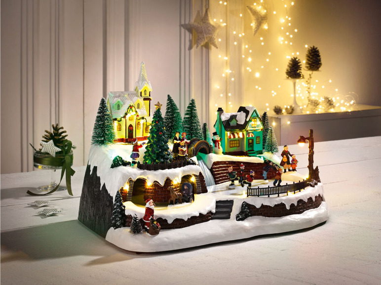 Pełny ekran: LIVARNO home Wioska bożonarodzeniowa z oświetleniem LED i ruchomymi elementami - zdjęcie 6