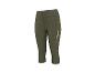 Damskie legginsy sportowe 3/4 w kolorze khaki z kieszenią na zamek.