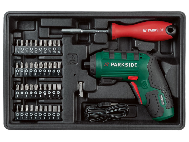 Pełny ekran: PARKSIDE® Metalowa skrzynka narzędziowa PWBM A1 z wkrętarką akumulatorową 4 V, 92 elementów - zdjęcie 7