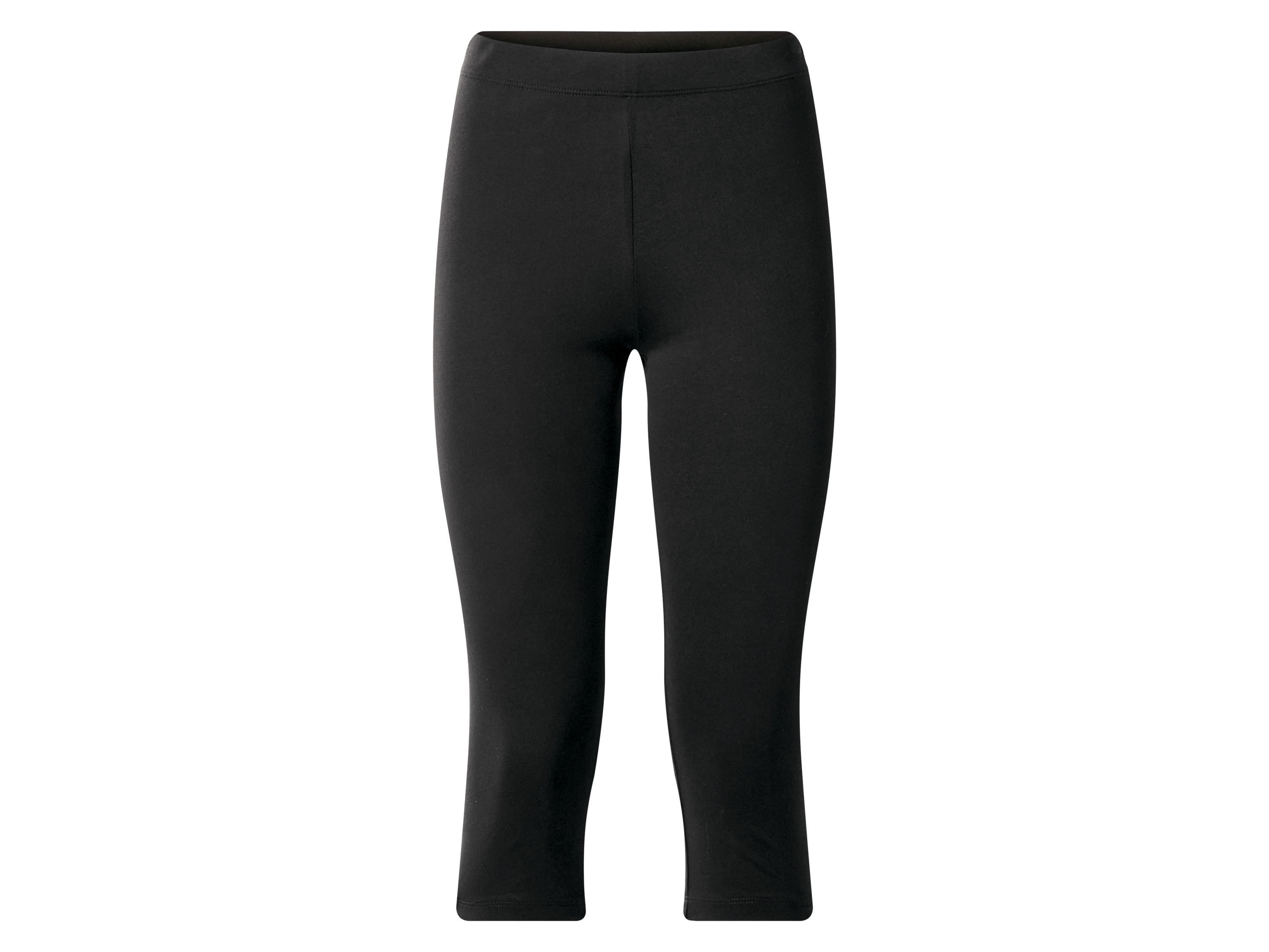 ESMARA® Legginsy capri damskie (Czarny, XS (32/34))