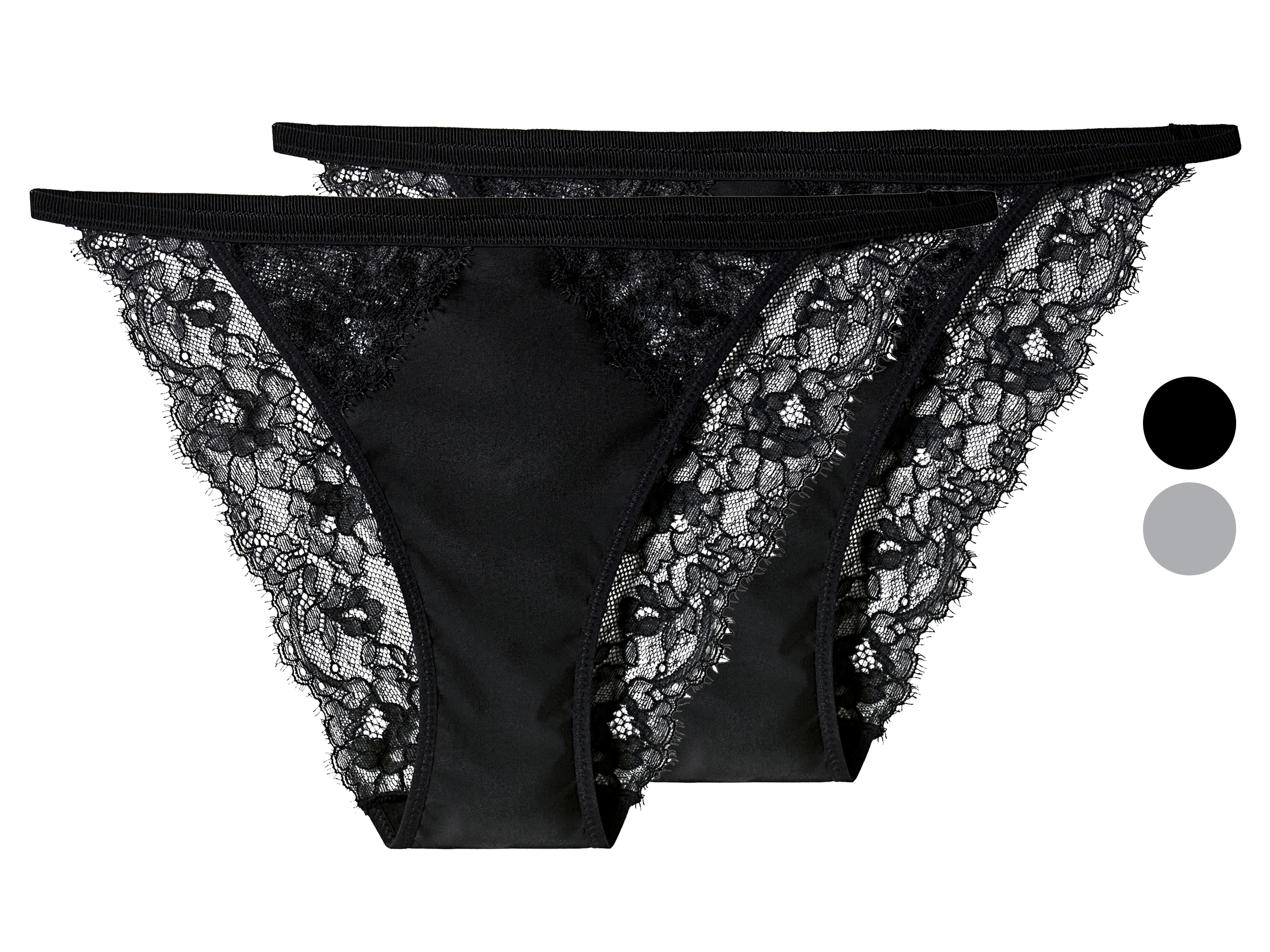 esmara® Majtki figi damska z koronką, 2 pary
