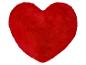 Puszysta czerwona poduszka w kształcie serca