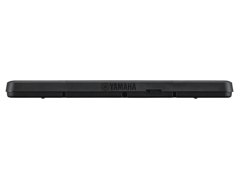 Tylna część czarnego keyboardu Yamaha.