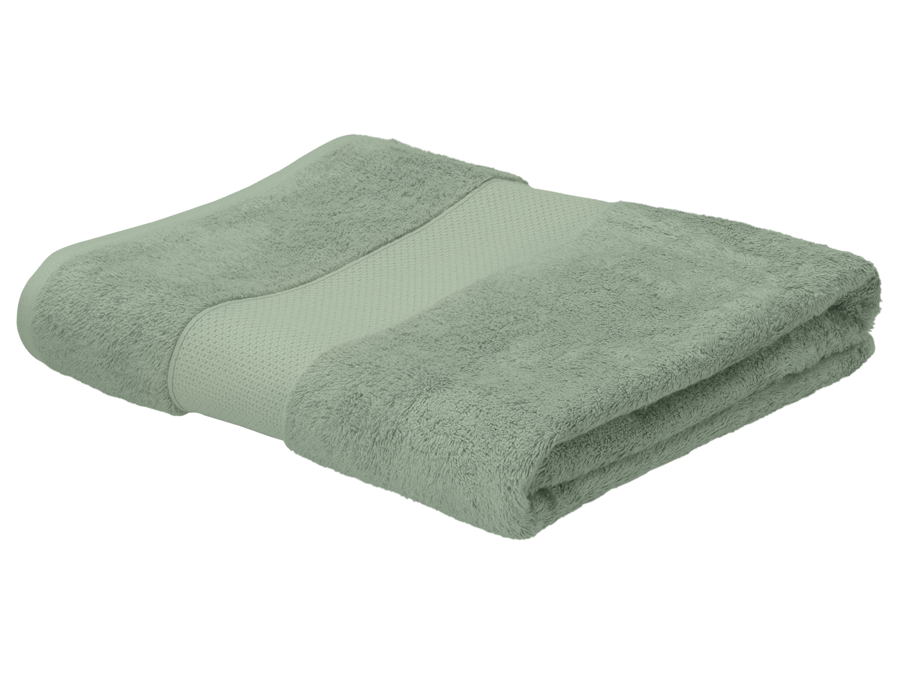 LIVARNO® Luksusowy ręcznik kąpielowy z bawełny i wiskozy bambusowej, 100 x 150 cm (Zielony)