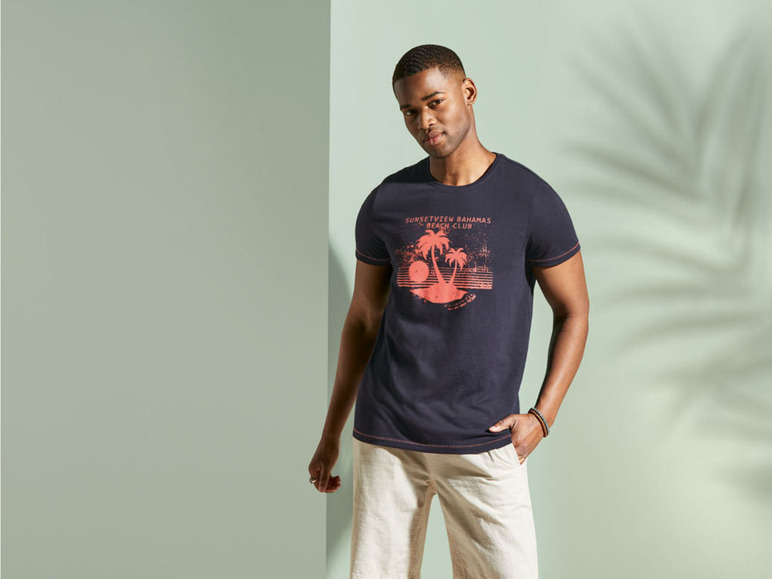 Pełny ekran: LIVERGY® T-shirt męski z bawełny, 1 sztuka - zdjęcie 9