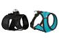 Szelki dla psa: model czarny i turkusowy szelek Zooafari.