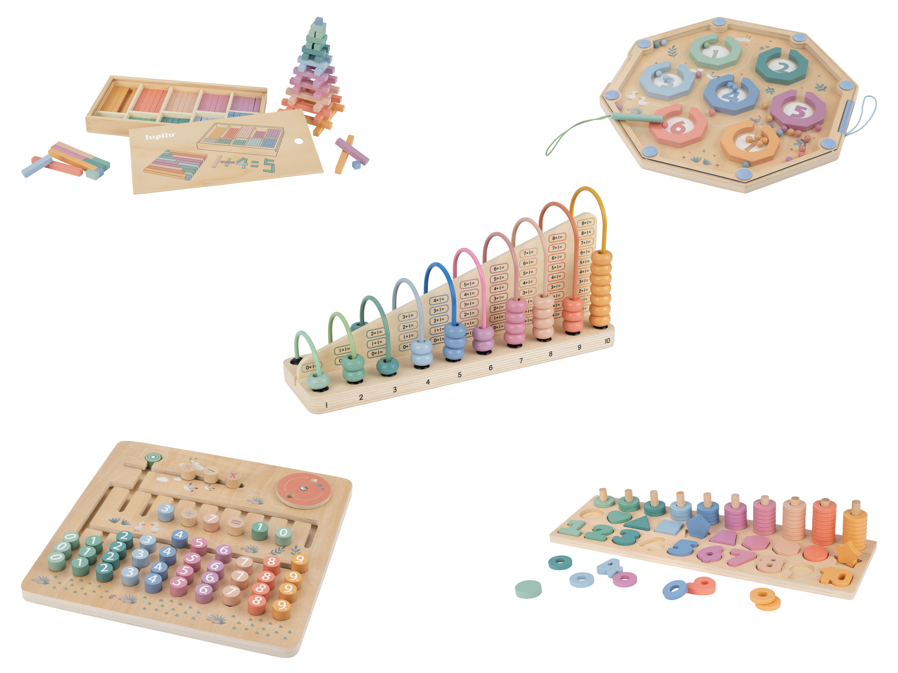 LUPILU® Drewniane zabawki Montessori