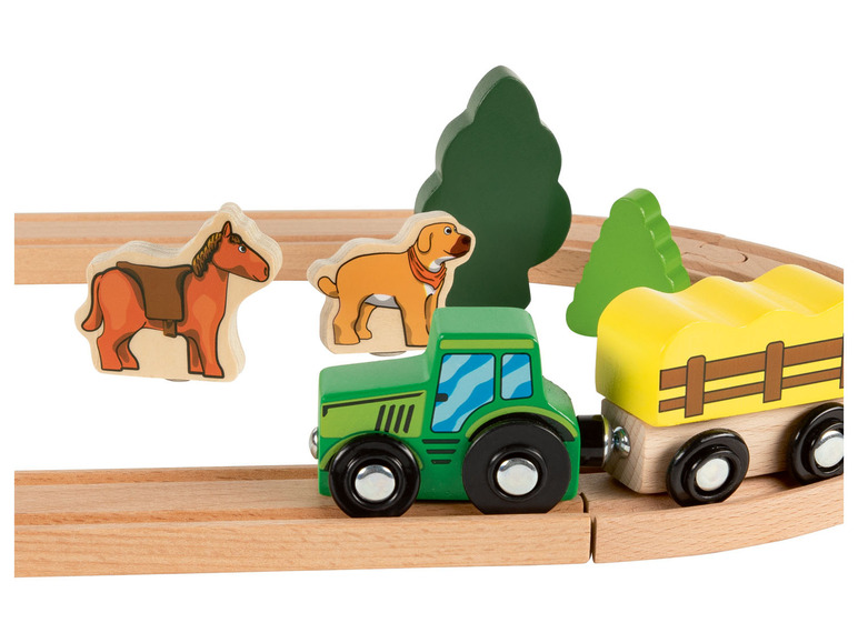 Pełny ekran: Playtive Zestaw drewnianych torów kolejowych, 18 elementów - zdjęcie 5