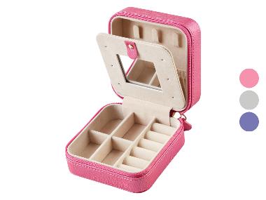 Mini szkatułka na biżuterię, idealna w podróży
