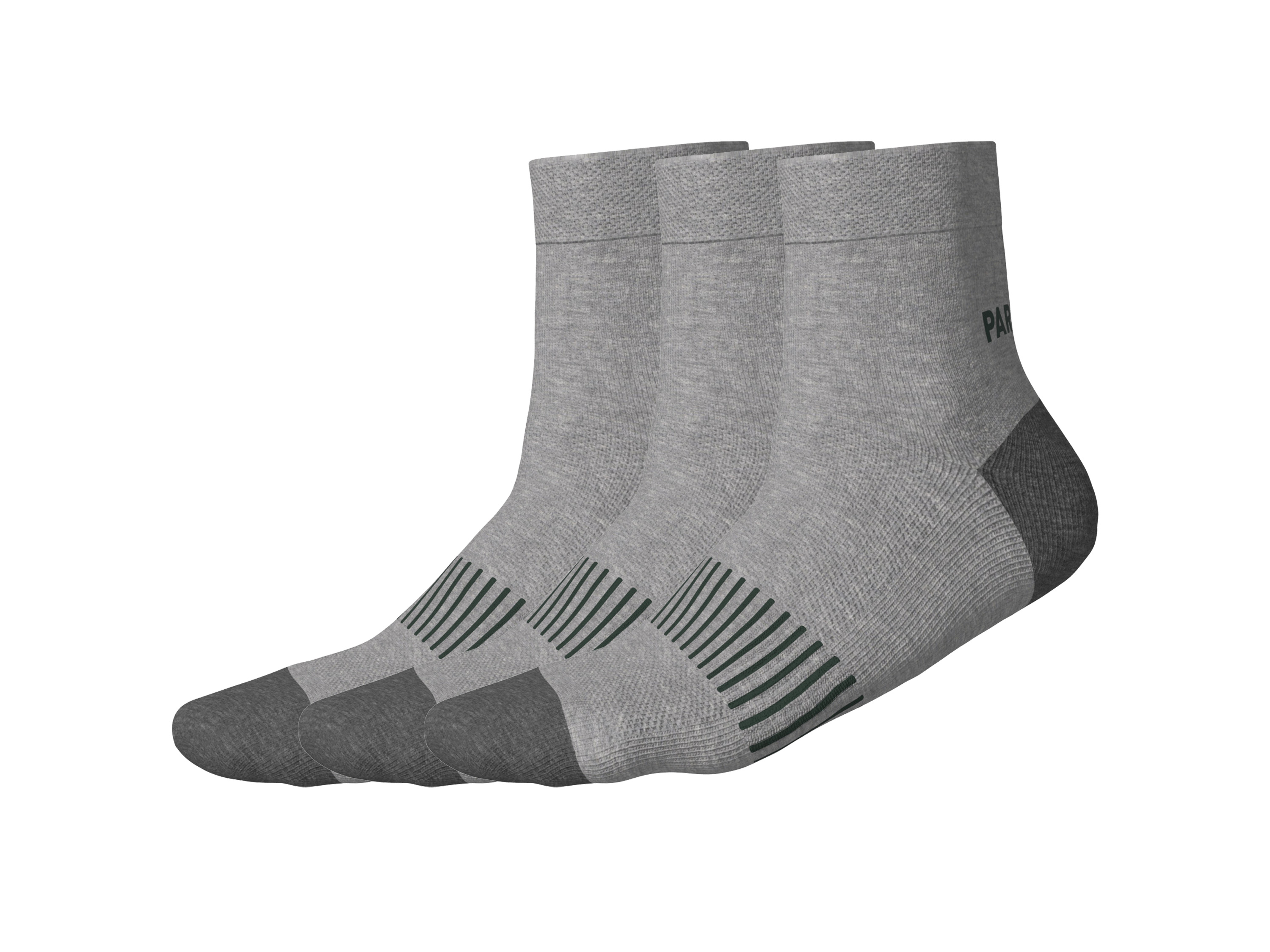 PARKSIDE® Skarpety robocze męskie z bawełną, 3 pary (Szary, 43-46)