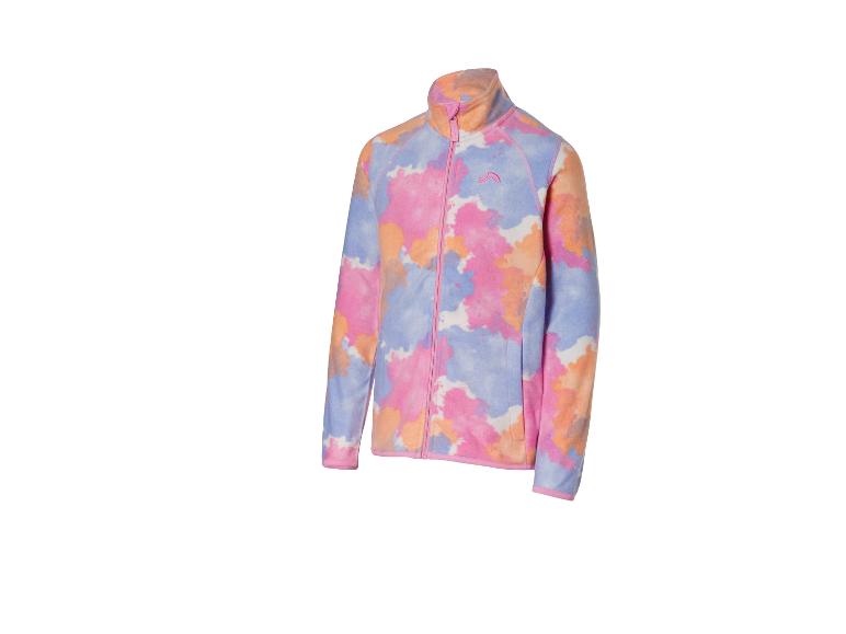 Bluza polarowa tie-dye w kolorach różowym, pomarańczowym i niebieskim z pełnym zamkiem