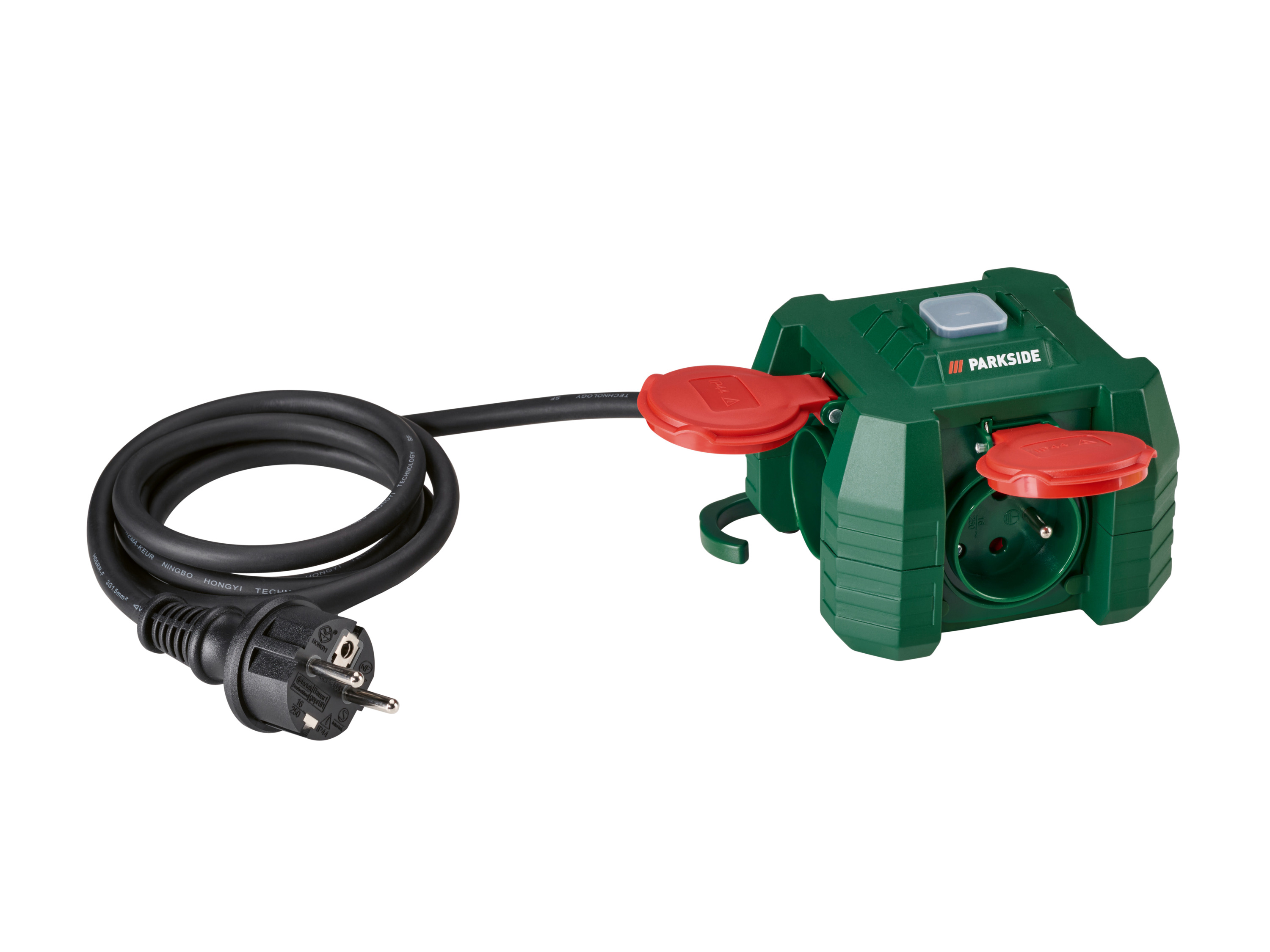 PARKSIDE® Uniwersalna kostka z gniazdami lub bęben z kablem 3 m (Kostka z gniazdkami)