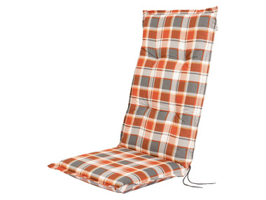 LIVARNO home Zestaw 4 poduszek na krzesła z wysokim oparciem, pomarańczowa kratka