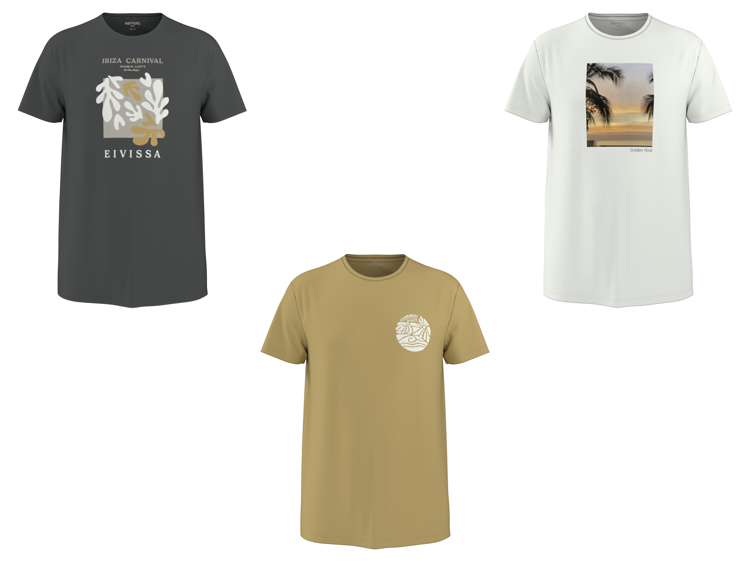 esmara Men T-shirt męski z bawełny