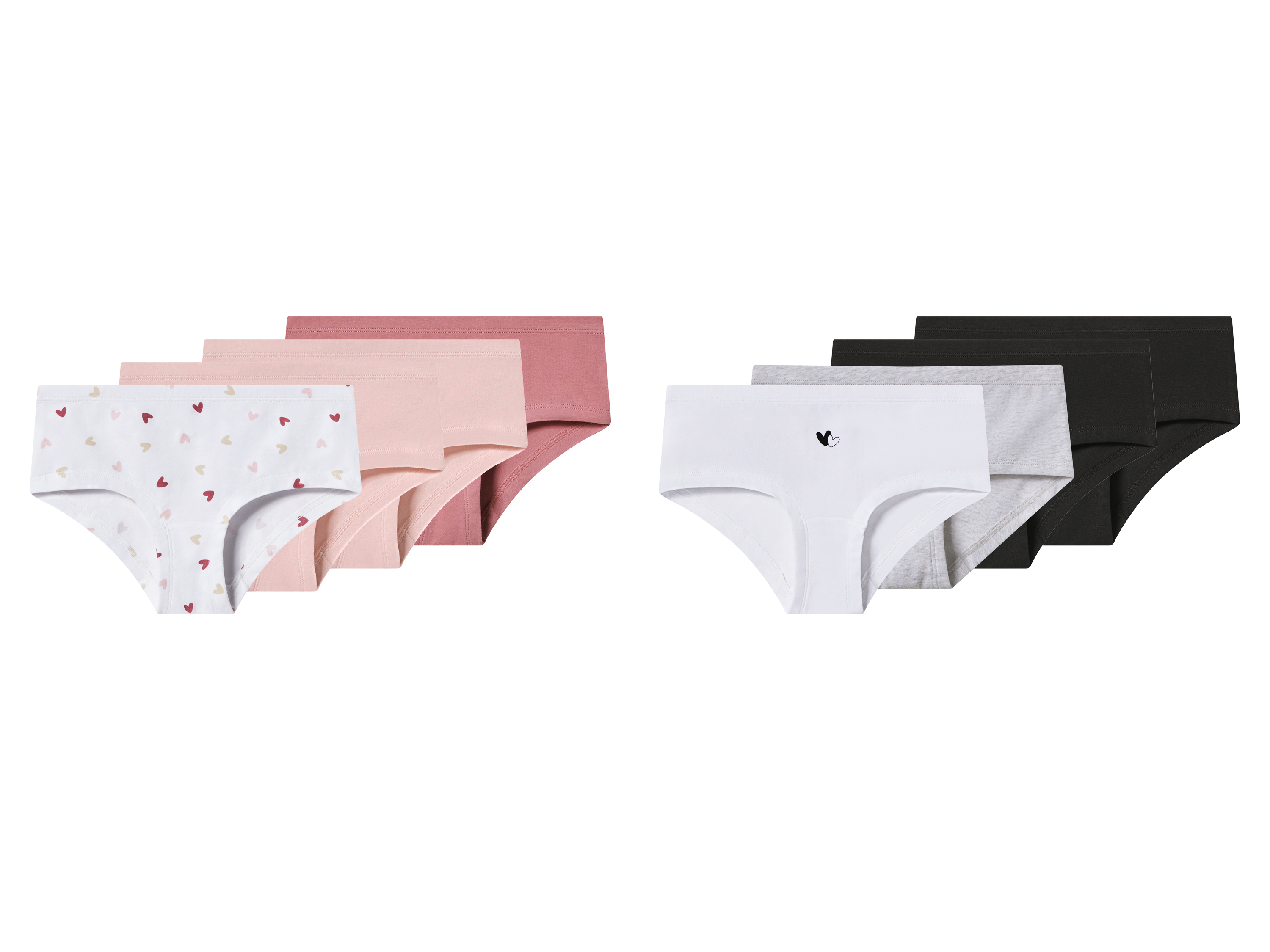 esmara® Majtki hipstery dziewczęce z bawełną, 4 pary