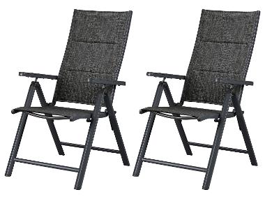 LIVARNO® Zestaw 2 aluminiowych krzeseł składanych Toronto