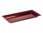 Czerwona prostokątna taca
