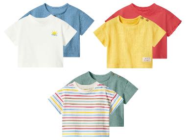 LUPILU® T-shirty niemowlęce z bawełny, 2 sztuki
