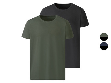 LIVERGY® Komplet 2 koszulek męskich, z czystej bawełny