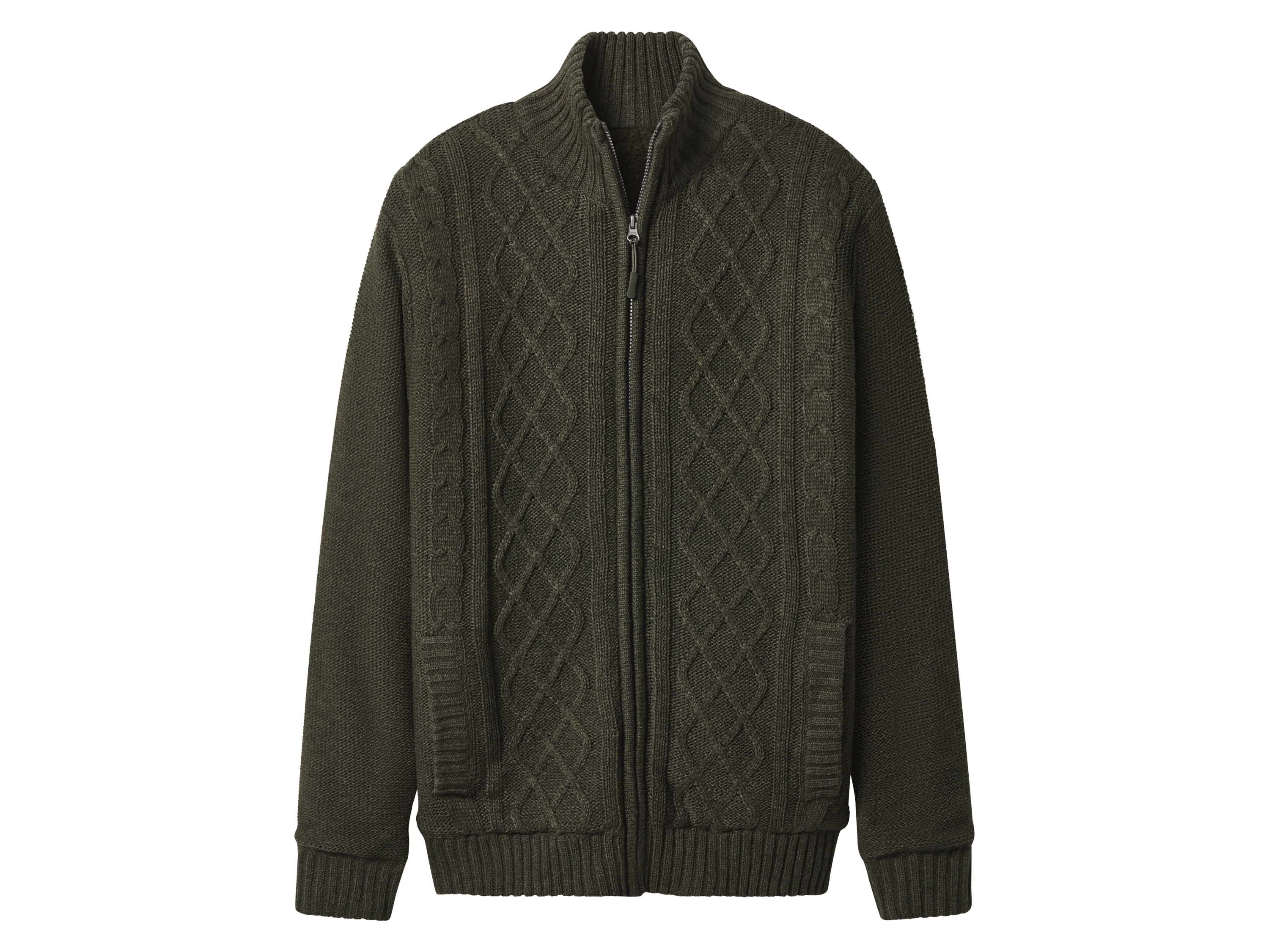 esmara Men Sweter męski z grubej dzianiny (Oliwkowy, M (48/50))