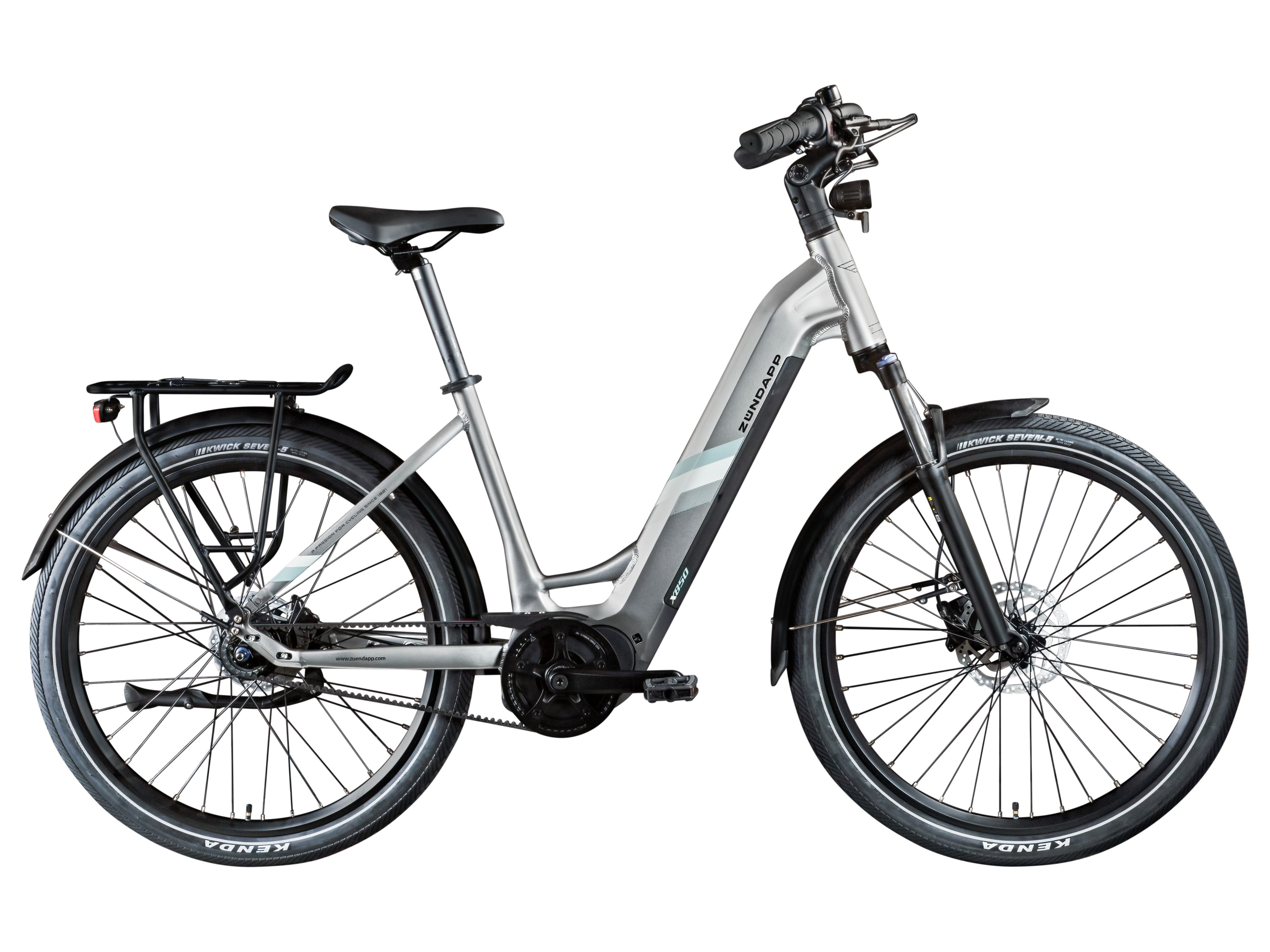 ZÜNDAPP Rower elektryczny X850, pasek napędowy Gates Carbon. (Szary)