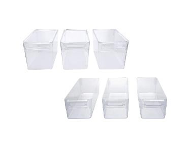 SILVERCREST® Zestaw organizerów do lodówki: bez pokrywki 2 l oraz z pokrywką 4,8 l