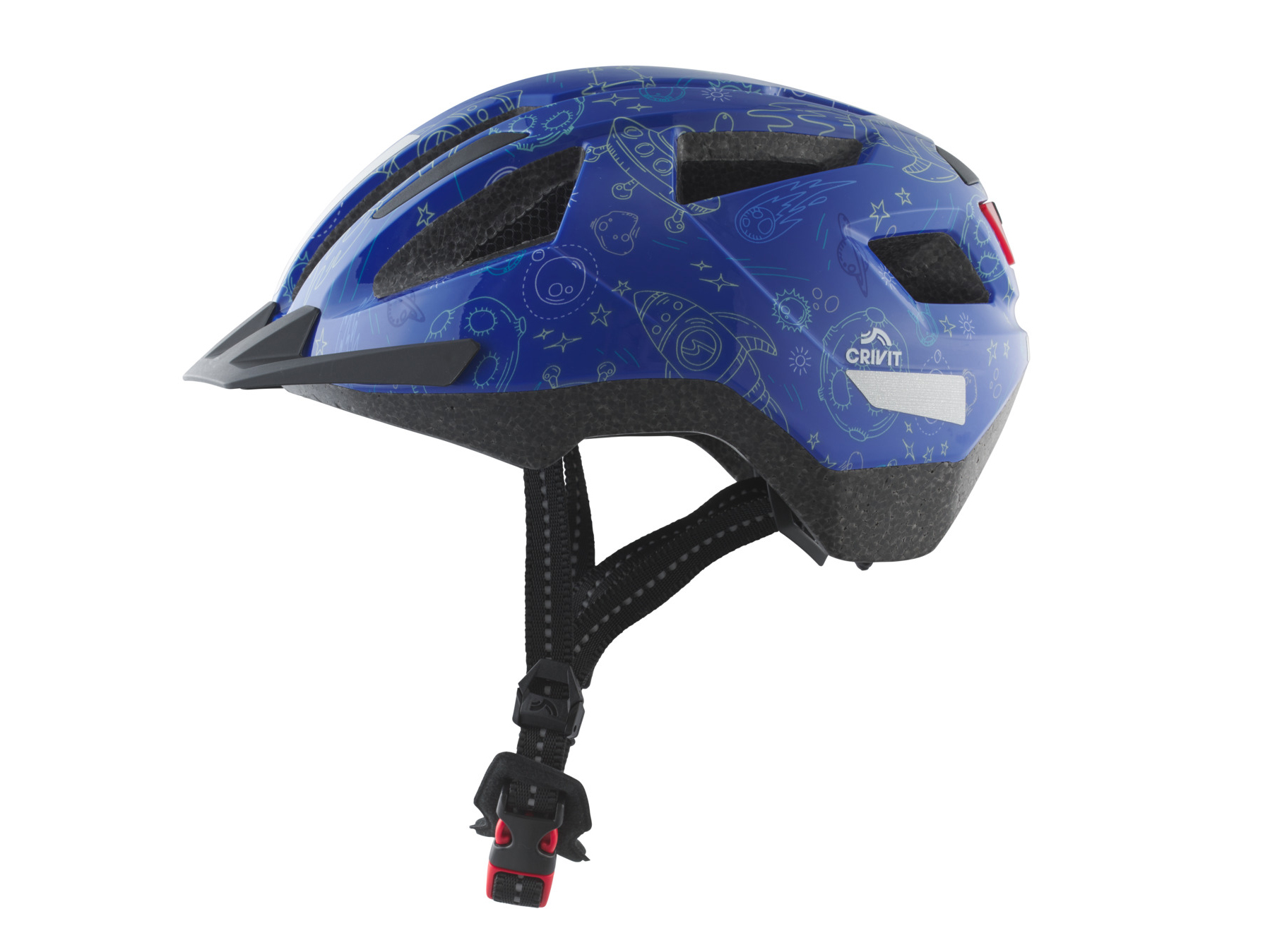 CRIVIT Kask rowerowy dziecięcy (Rakiety/niebieski)