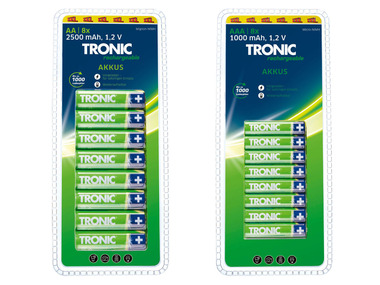 TRONIC Baterie akumulatorki Ready 2 Use, 8 sztuk