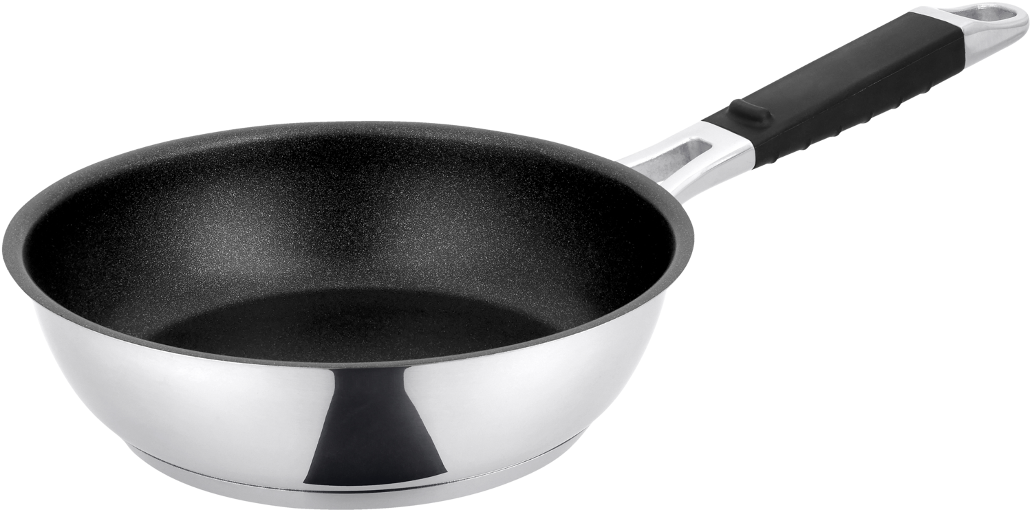 SILVERCREST® Patelnia ze stali szlachetnej bez powłoki lub z powłoką ILAG (Z powłoką)