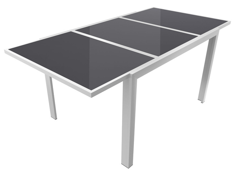 Pełny ekran: LIVARNO home Zestaw aluminiowych mebli ogrodowych Houston (stół rozsuwany + 4 krzesła składane), srebrny/ szary - zdjęcie 12