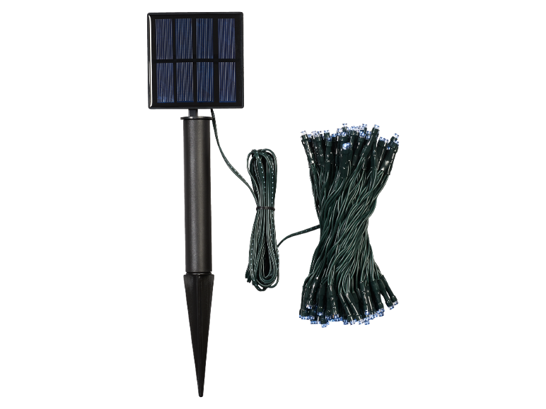 Lampki solarne z panelem słonecznym i szpikulcem do ziemi