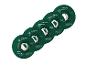 Pięć zielonych tarcz do cięcia metalu o wymiarach 115 x 6,0 x 22,23 mm i maks. 13 300 obr./min.