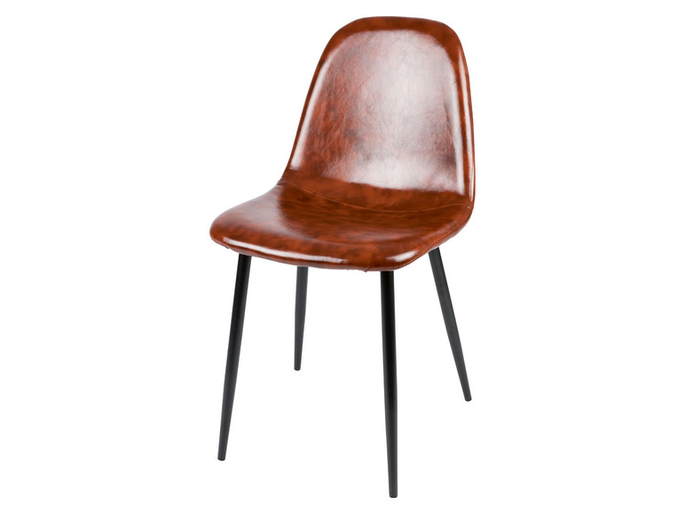 Pełny ekran: LIVARNO home Krzesło »San Diego«, brązowa imitacja skóry, 2 szt. - zdjęcie 3