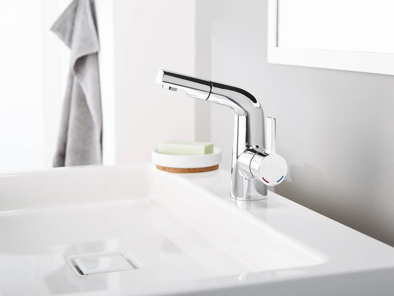 Pełny ekran: LIVARNO home Bateria umywalkowa z wyciąganym prysznicem - zdjęcie 4