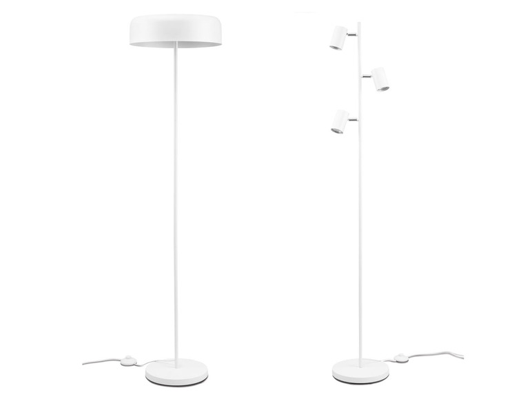 Pełny ekran: LIVARNO home Lampa podłogowa z LED, matowa biel, 1 sztuka - zdjęcie 2